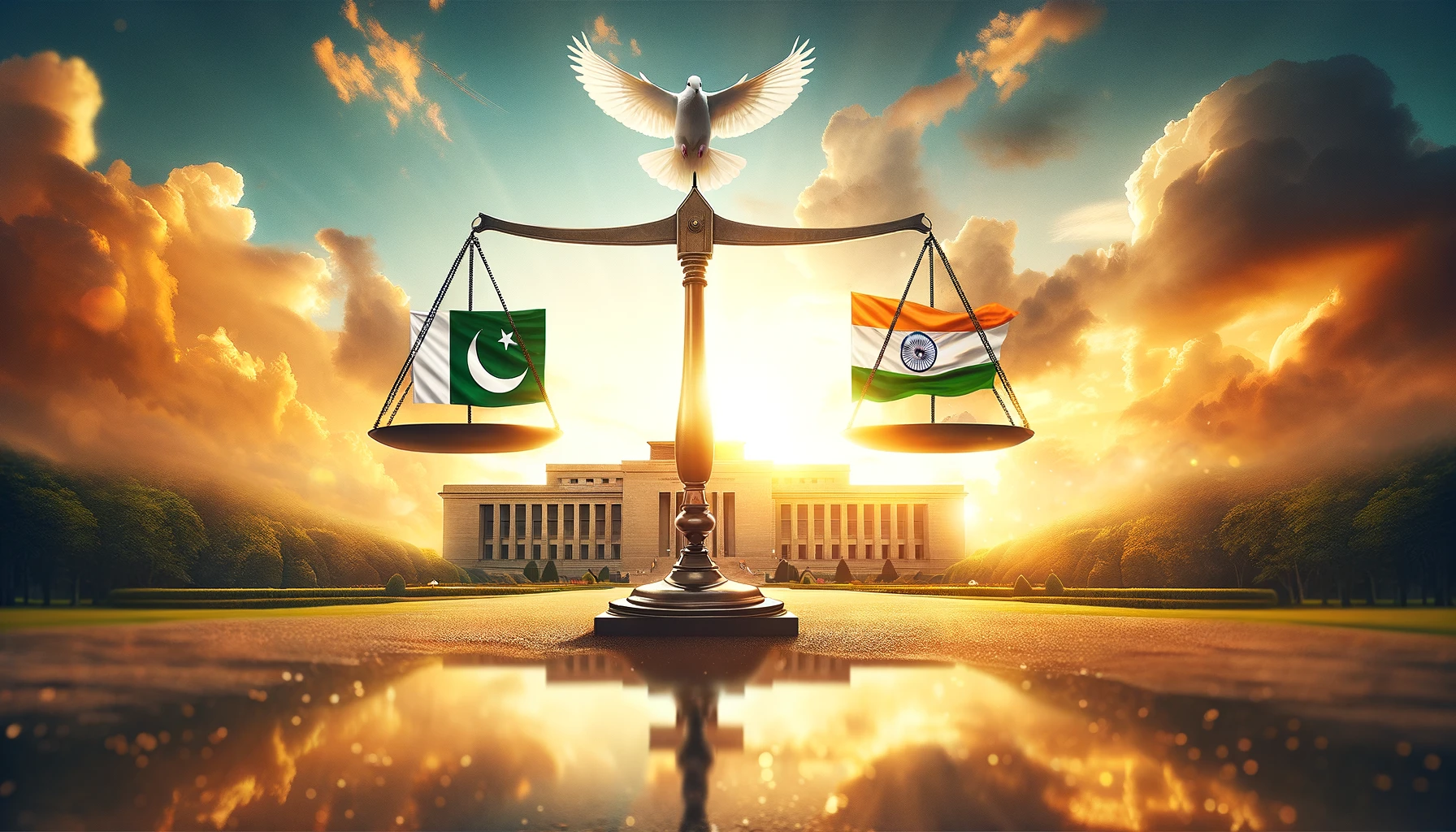 DALL·E 2024 03 08 11.43.09 Create a new variation of the image that visually represents the theme of the blog post titled India Pak Treaty the World Court gave the last chance