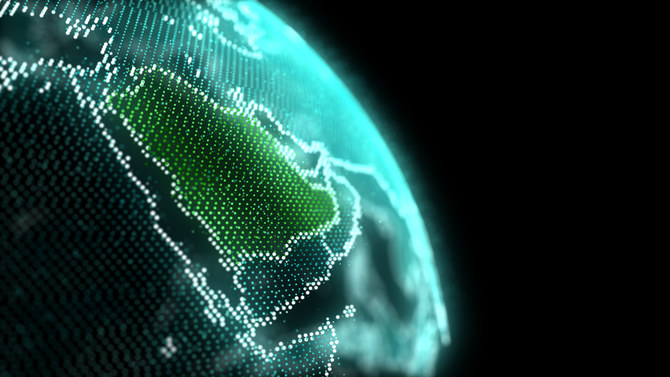 Saudi,Arabia,Map,Hologram,Effect,,Ksa,Digital,Global,Map,,Riyadh