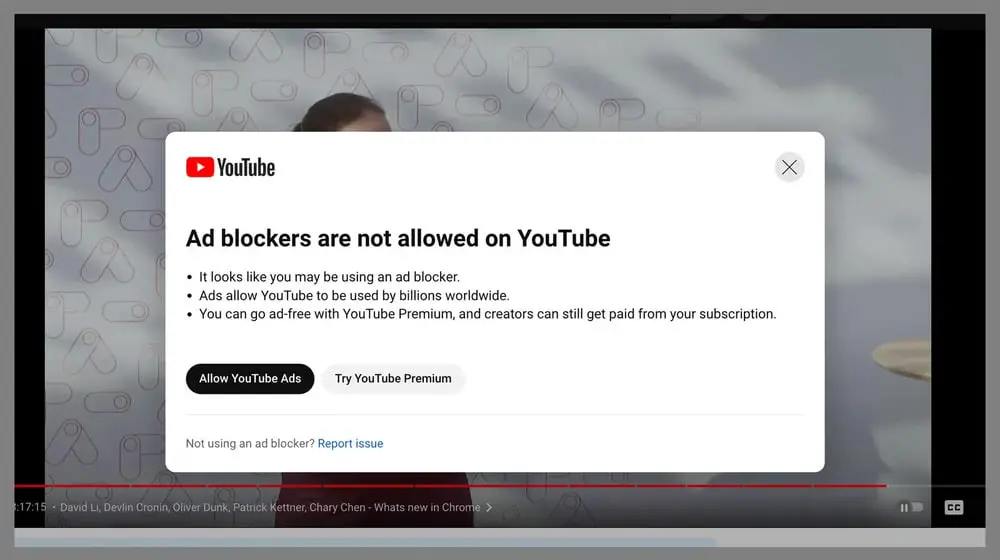 YouTube Now Blocking Any App That Removes Ads